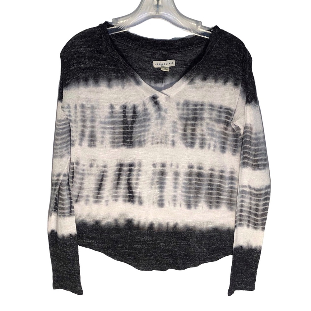 Aeropostale super lightweight slouchy tie dye v-neck sweater size extra small